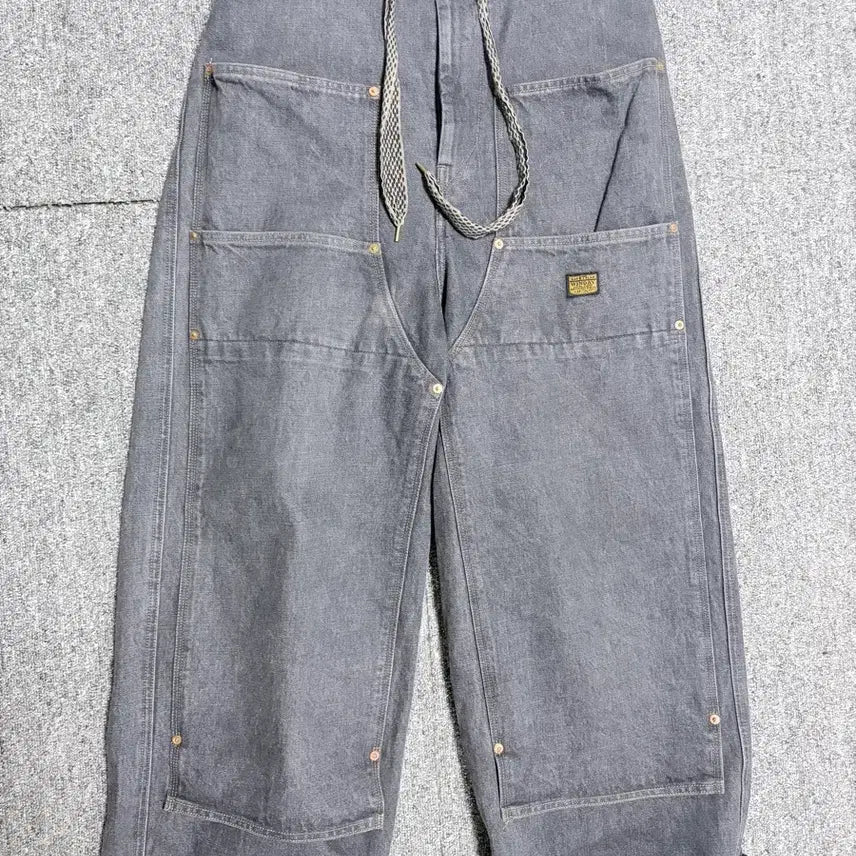 [BUNJANG] Capital Double Knee Pants Black Size 3 / [3]캐피탈 더블니 팬츠 블랙 키나리