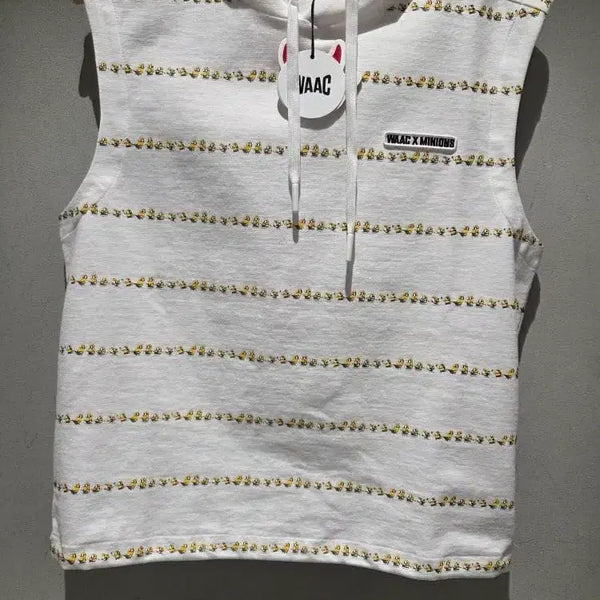 [BUNJANG] Wack Golf Minions Sleeveless Hoodie White/Blue / 왁 골프 미니언즈 민소매 후드티 화이트/블루 290000