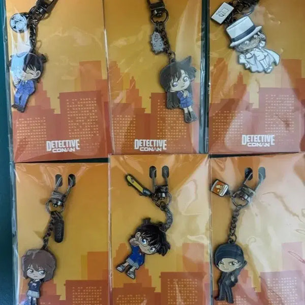 [BUNJANG] Detective Conan Character Keyring Set (6 Types) / Cgv 명탐정 코난  캐릭터키링 6종  전종 세트