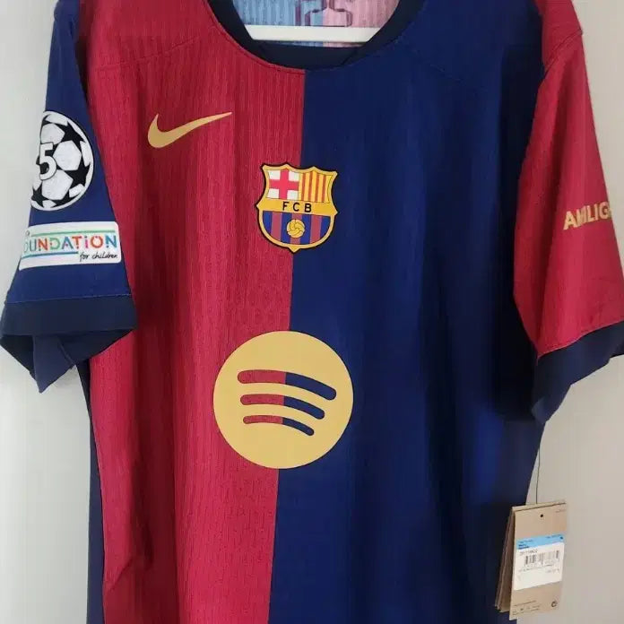 [BUNJANG] FC Barcelona 2024-25 Raphinha Authentic Champions League Signed Jersey / 24-25 바르셀로나 어센틱 하피냐 친필싸인셔츠