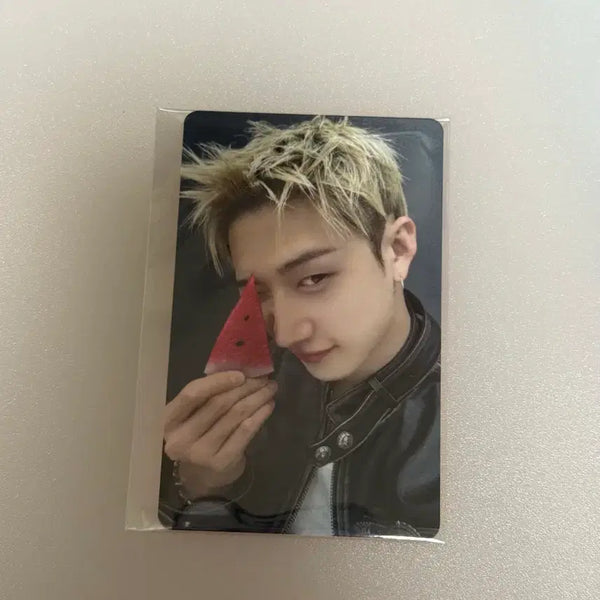 [BUNJANG] Stray Kids Bang Chan This & That Fanshop Watermelon Photocard / Straykids 스트레이키즈 스키즈 디스앤댓 팬즈샵 수박포카 방찬 this&that fans shop pc bangchan