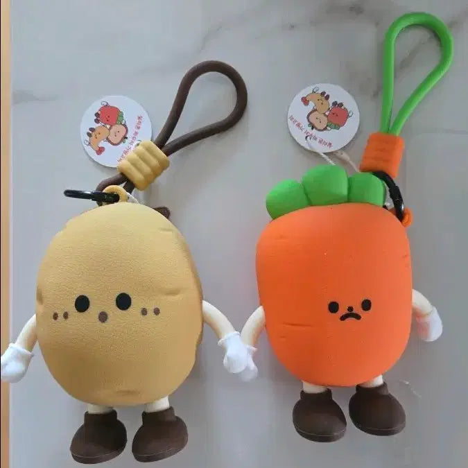 [BUNJANG] Silicone Pouch Potato & Carrot Bundle Set / 실리콘파우치 고리 감자&당근 일괄