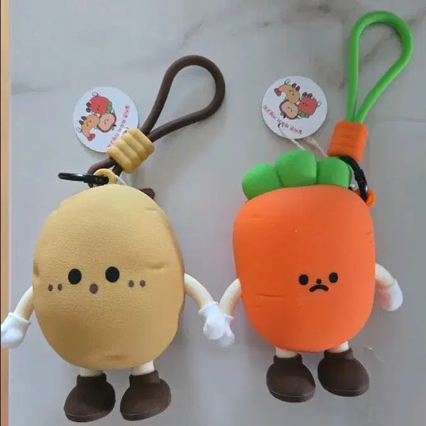 [BUNJANG] Silicone Pouch Potato & Carrot Bundle Set / 실리콘파우치 고리 감자&당근 일괄