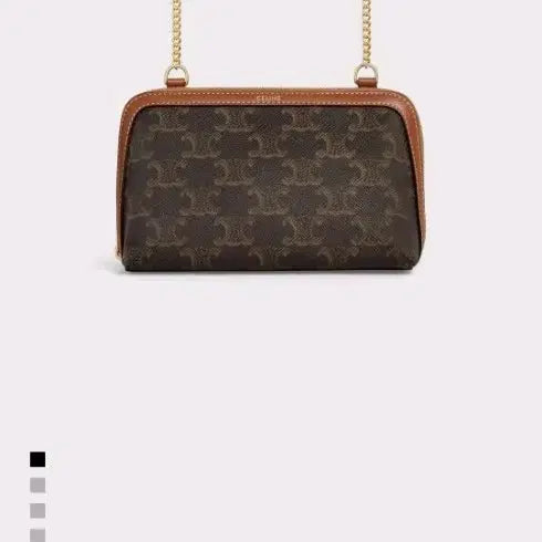 [BUNJANG] Celine Triomphe Canvas Lambskin Chain Clutch / 셀린느 체인 클러치 트리옹프 캔버스 램스킨