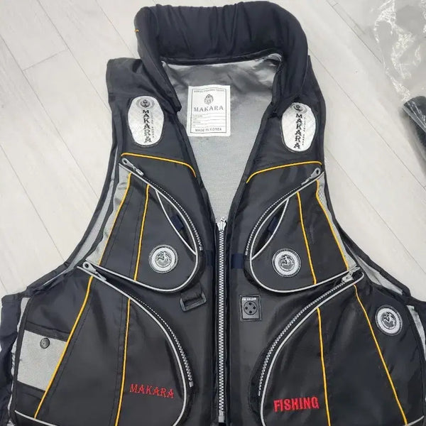 [BUNJANG] Macara Fishing Vest Black / 마카라 낚시 조끼 블랙