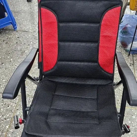 [BUNJANG] Lightweight Folding Recliner Fishing Chair - Red / 낚시의자