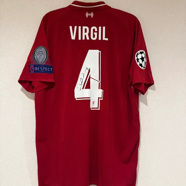 [BUNJANG] Liverpool Van Dijk Signed Jersey (18/19) / 18/19 리버풀 반다이크 싸인 유니폼