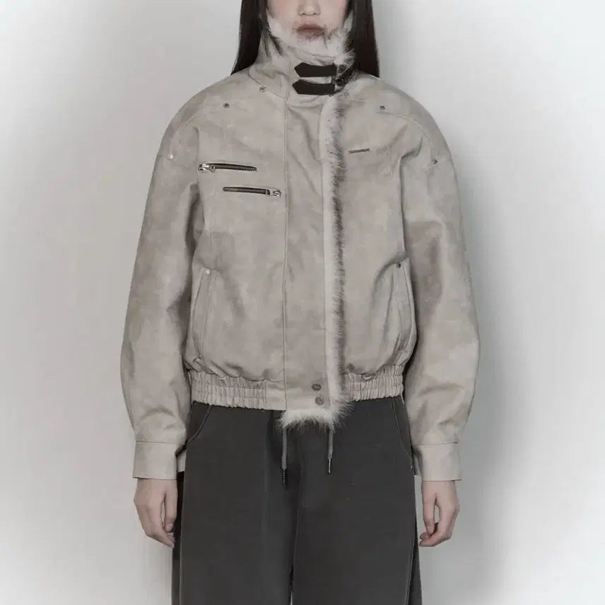 [BUNJANG] Etoesohme Shearling Fur Jumper Beige / (새상품)에트오소메 무스탕 퍼 점퍼 베이지
