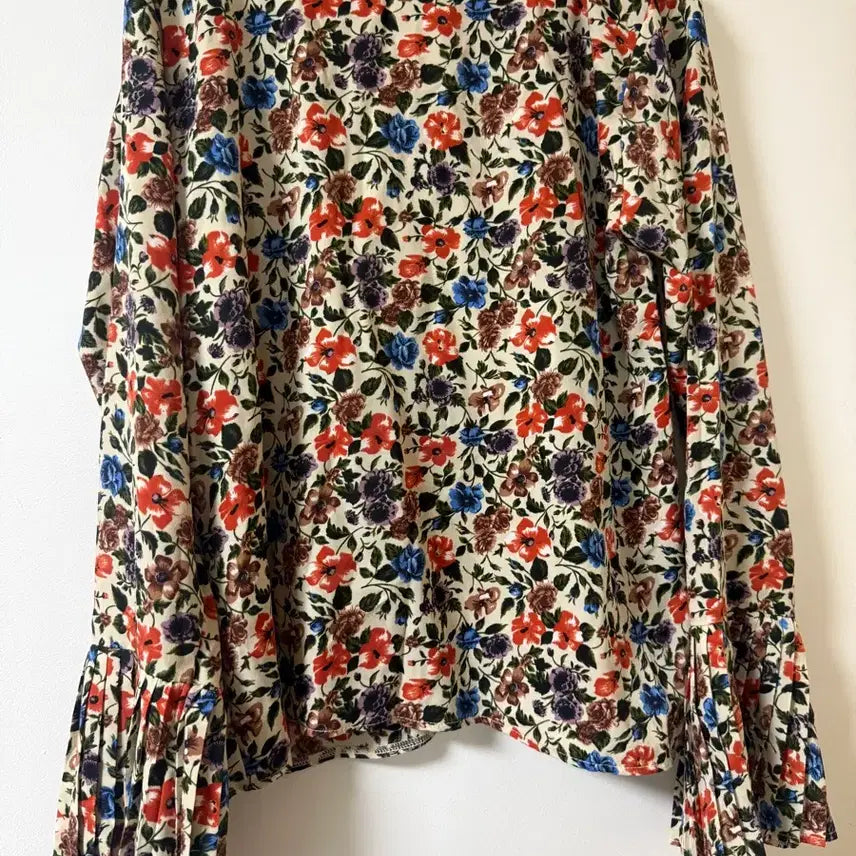 [BUNJANG] Unbutton Flower Pattern Blouse / 플라워패턴 블라우스