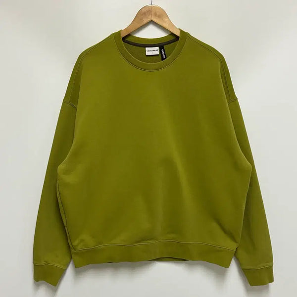 [BUNJANG] SOVERMENT Oversized Basic Sweatshirt Olive Khaki Men's 100 (L) / [남자-100]SOVERMANT 소버먼트 오버핏 베이직 맨투맨