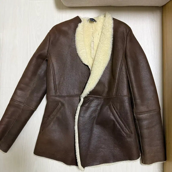 [BUNJANG] Theory Genuine Shearling Leather Jacket P (Size XS-S) / 띠어리(Theory) 천연 무스탕 리얼 샬링 자켓 (P사이즈/44~마른55)