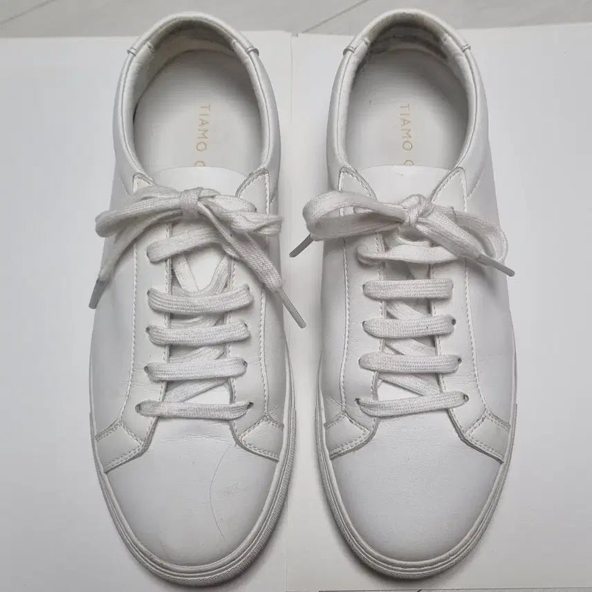 [BUNJANG] Tiamo Women's White Sneakers / 티아모 여성 스니커즈 흰색