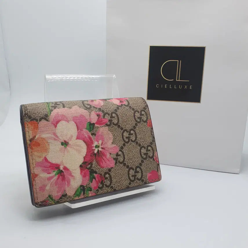 [BUNJANG] Gucci Bloom Flora Card Wallet / 정품 구찌 블룸 플로라 카드 반지갑