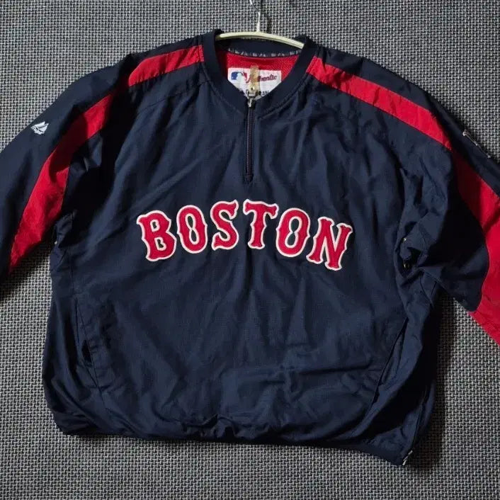 [BUNJANG] Majestic Boston Red Sox Warm-Up Windbreaker Jacket / 마제스틱 보스턴 레드삭스 웜업 바람막이