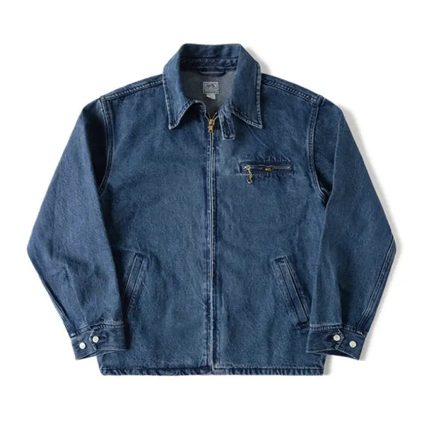 [BUNJANG] Bronson 1970s Zip-Up Denim Cossack Jacket / 브론슨 논스탁 집업 데님 코삭 자켓 1970s