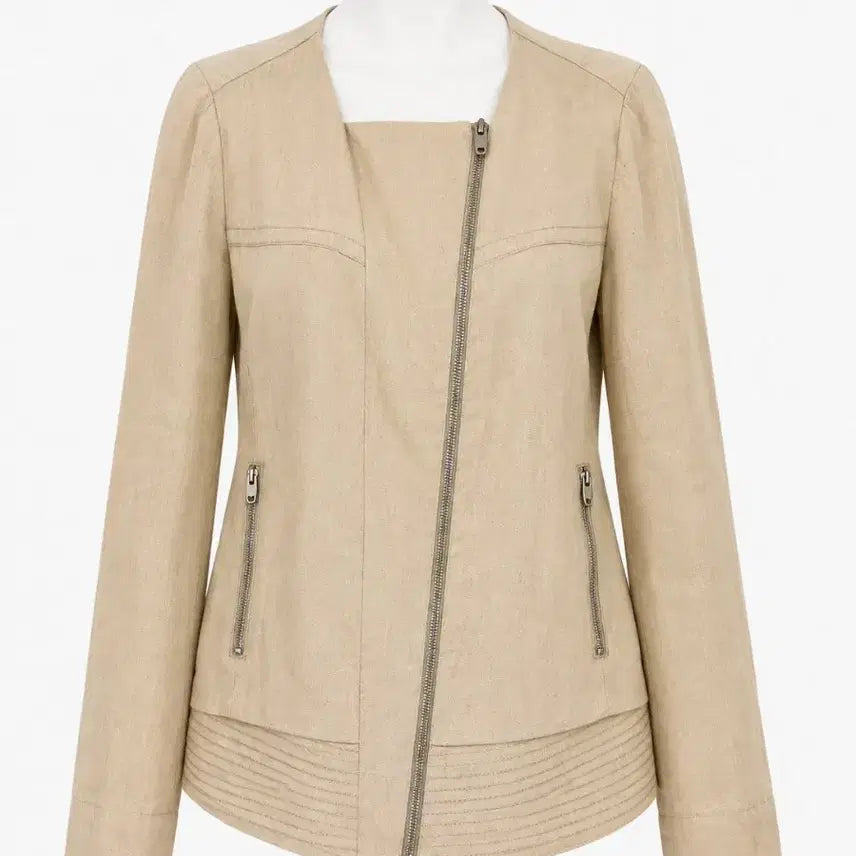 [BUNJANG] Sandro Linen Blend Zip-Up Jacket / [38] 산드로 린넨 혼방 집업 자켓