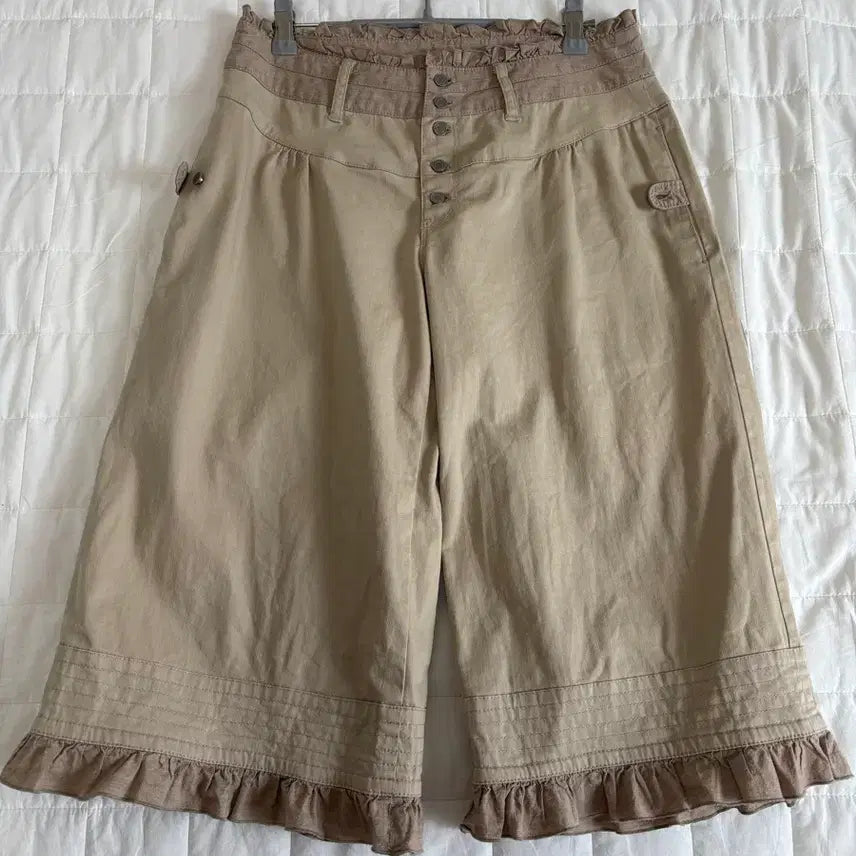 [BUNJANG] Vintage Pink House Capri Pants Beige / 일본 빈티지 핑크하우스 카프리 팬츠 베이지