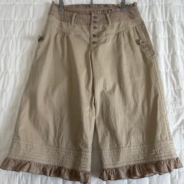 [BUNJANG] Vintage Pink House Capri Pants Beige / 일본 빈티지 핑크하우스 카프리 팬츠 베이지