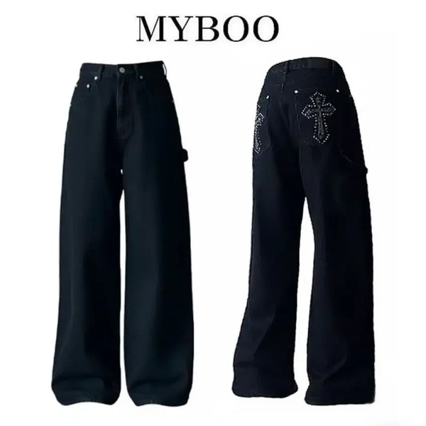 [BUNJANG] Black Wash Denim Pants / 흑청 데님바지