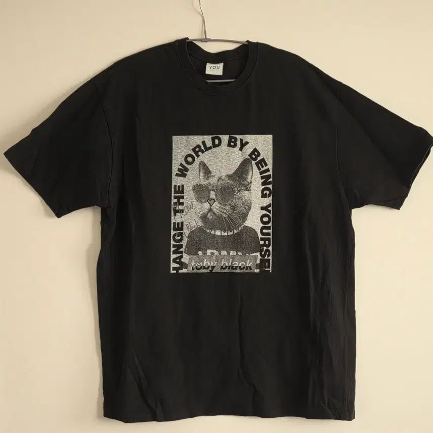 [BUNJANG] Oversized Printed Short Sleeve T-Shirt / 오버핏 반팔티셔츠 프린팅 반팔티