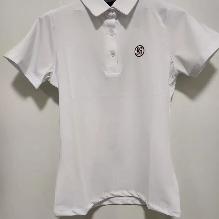 [BUNJANG] Gfore Women's Short Sleeve Collar T-Shirt White / 골프웨어 여성 반팔 카라티 화이트 (새상품) S/L