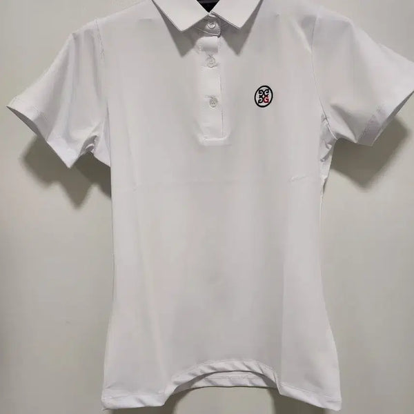 [BUNJANG] Gfore Women's Short Sleeve Collar T-Shirt White / 골프웨어 여성 반팔 카라티 화이트 (새상품) S/L