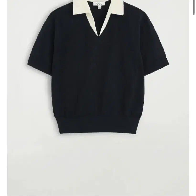 [BUNJANG] COS Merino Wool Layered Polo Shirt Navy S / COS 메리노 울 레이어드 폴로 셔츠 네이비S