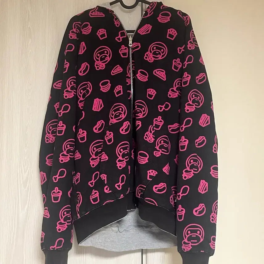 [BUNJANG] BAPE Junkfood Baby Milo Double-Sided Hoodie Zip-Up / 희귀) 베이프 정크푸드 후집 후드집업 베이비마일로