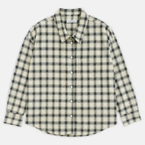 [BUNJANG] Headment Airy Butter Check Shirt / 헤더먼트 airy butter check shirts (butter)