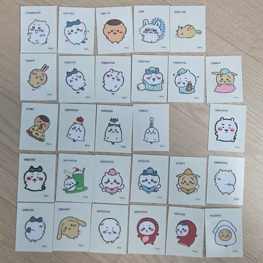 [BUNJANG] Cheekawii Sticker Collection Set 1 / 치이카와 띠부씰 1탄 일괄판매