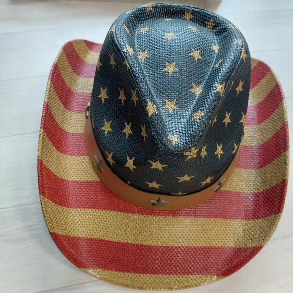 [BUNJANG] American Flag Cowboy Hat with Star Detail / 카우보이 모자