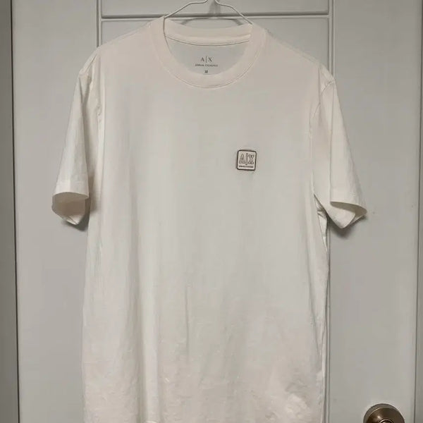 [BUNJANG] Armani Exchange White Short Sleeve T-Shirt (Size M) / ARMANI EXCHANGE 화이트 M사이즈 반팔티 신세계구매 한번입고 보관 정품