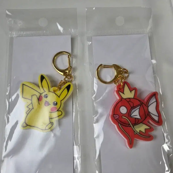 [BUNJANG] SKT X Pokémon Collaboration Pikachu & Magikarp Keyring Set / SKT X 포켓몬 콜라보 키링 피카츄, 잉어킹