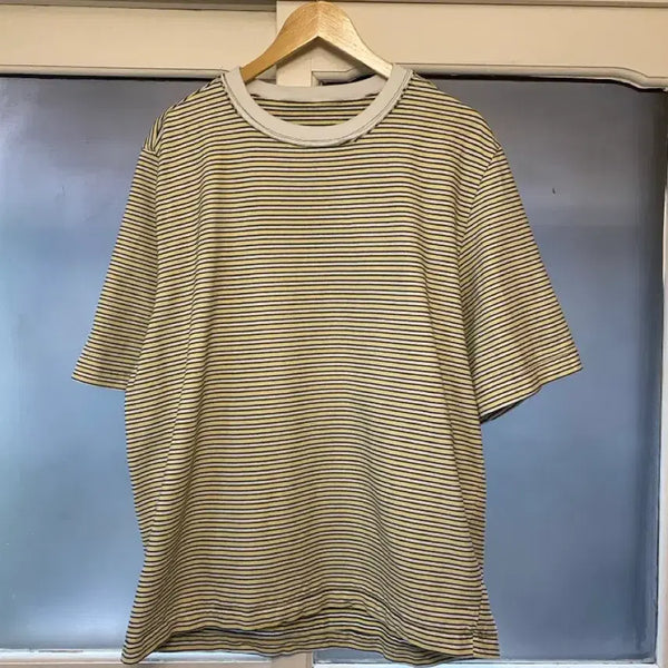 [BUNJANG] Camiel Fortgens Big Tee Yellow Stripe M / 카미엘포트젠스 빅티 옐로우스트라이프 M