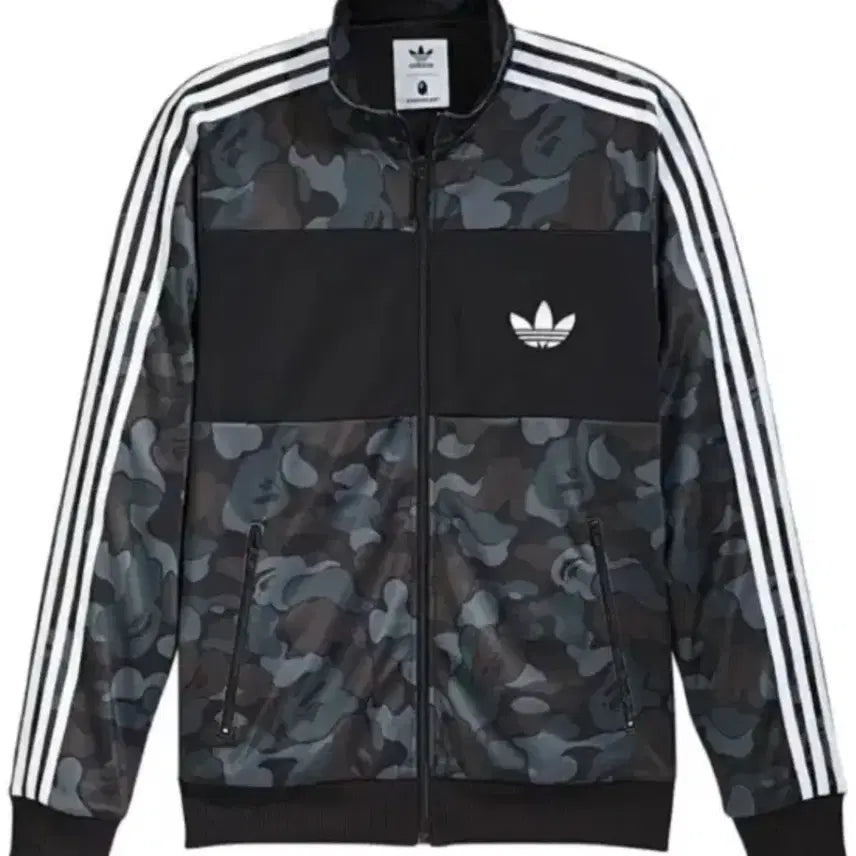 [BUNJANG] Adidas Bape Black Track Jacket Jersey Women's M / 보넥도 운학 공항착) 아디다스 베이프 흑계 트랙자켓 저지 여성 m