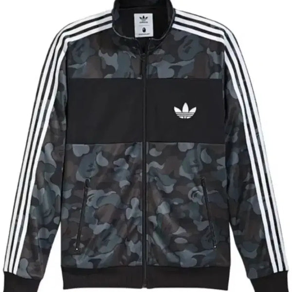 [BUNJANG] Adidas Bape Black Track Jacket Jersey Women's M / 보넥도 운학 공항착) 아디다스 베이프 흑계 트랙자켓 저지 여성 m