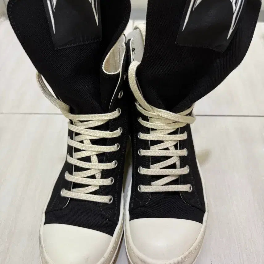 [BUNJANG] Rick Owens High-Top Sneakers Black / 릭오웬스 하이탑 스니커즈 블랙
