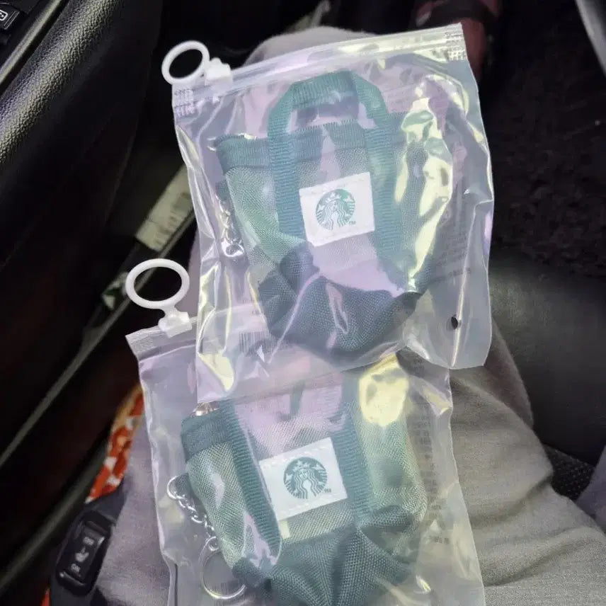 [BUNJANG] Starbucks Mesh Mini Bag Keyring Set / 스타벅스 매쉬 미니백 키링 2개 같이 판매합니다