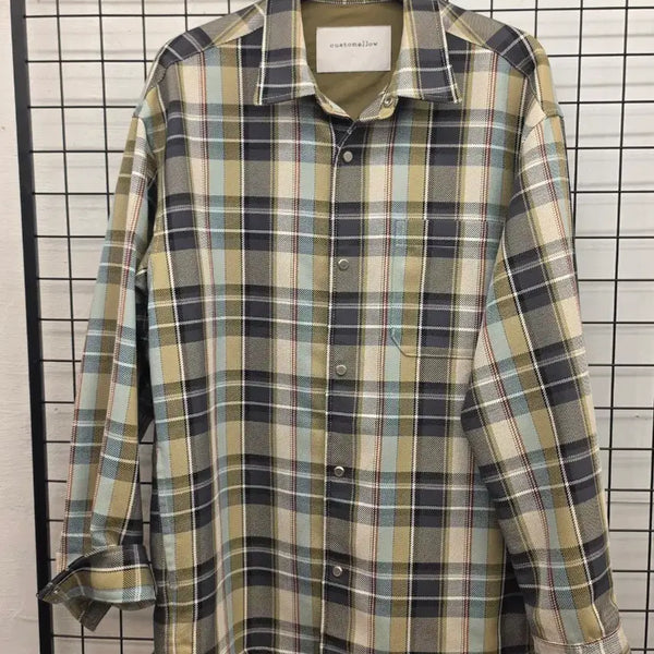 [BUNJANG] Customellow Check Shirt / 커스텀멜로우 체크 남방 셔츠