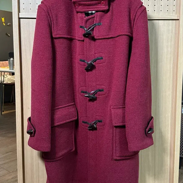 [BUNJANG] Burberry Authentic Duffle Coat Burgundy XL / 버버리 정품 더플코트 떡볶이코트 52(XL) 버건디 레드