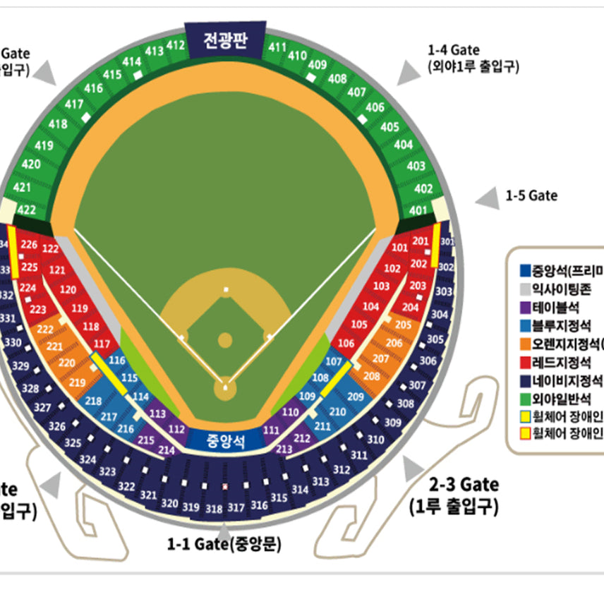 [BUNJANG] August 23rd Doosan Bears vs Lotte Giants Baseball Game Tickets (3rd Base Navy 326 Block, 2 or 4 Seats) / 8월23일 두산 vs 롯데 3루네이비 326블럭 2연석 or 4연석
