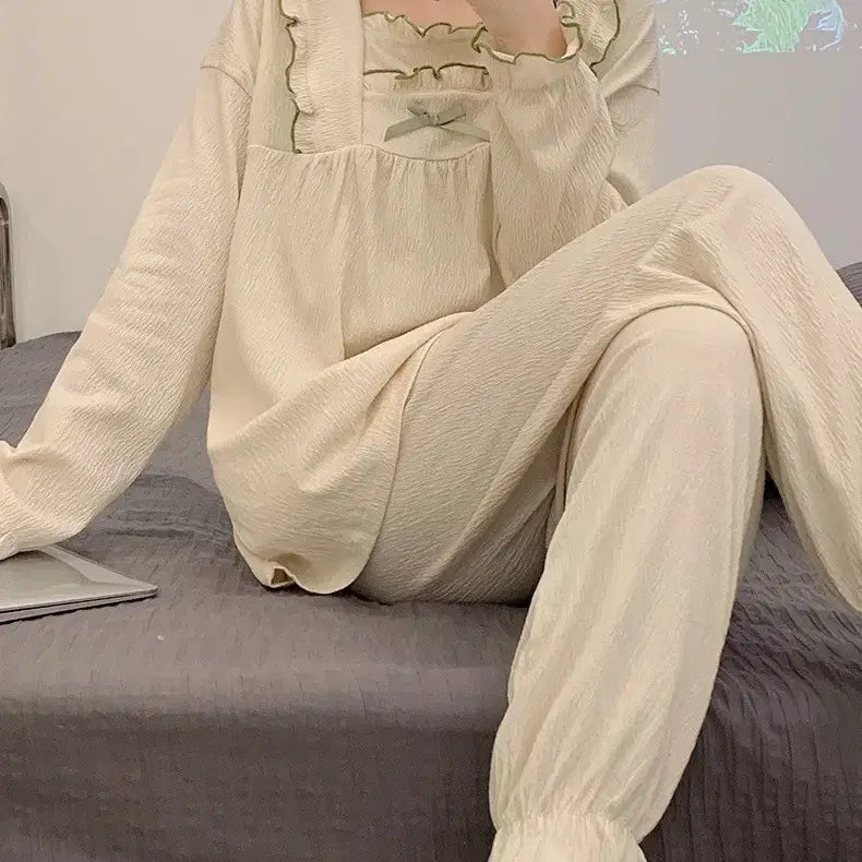 [BUNJANG] Ivory Pajama Set / 파자마 세트 아이보리