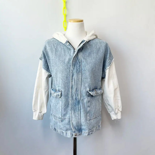 [BUNJANG] Zara Kids Hooded Denim Jacket Size 140 / 자라 쥬니어 후드 데님재킷 140