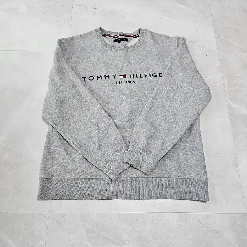 [BUNJANG] Tommy Hilfiger Gray Fleece Sweatshirt XL / 타미힐피거 그레이 기모 맨투맨 XL