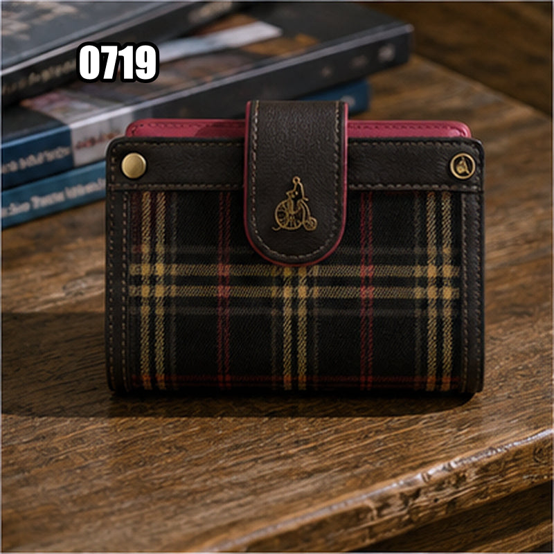 [BUNJANG] Beanpole Hot Pink Checkered Medium Wallet / 빈폴 체크패턴 핫핑크 중지갑