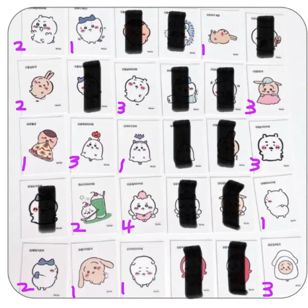 [BUNJANG] Chiikawa "Monzaku" "Ttibbusil" Stickers Set / 치이카와 먼작귀 띠부씰 1탄, 2탄, 3탄