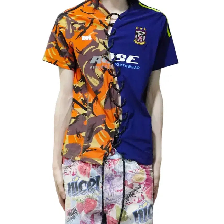[BUNJANG]  Martine Rose Split Camo Soccer Jersey S / 마틴 로즈 반반 카모 축구 저지 S