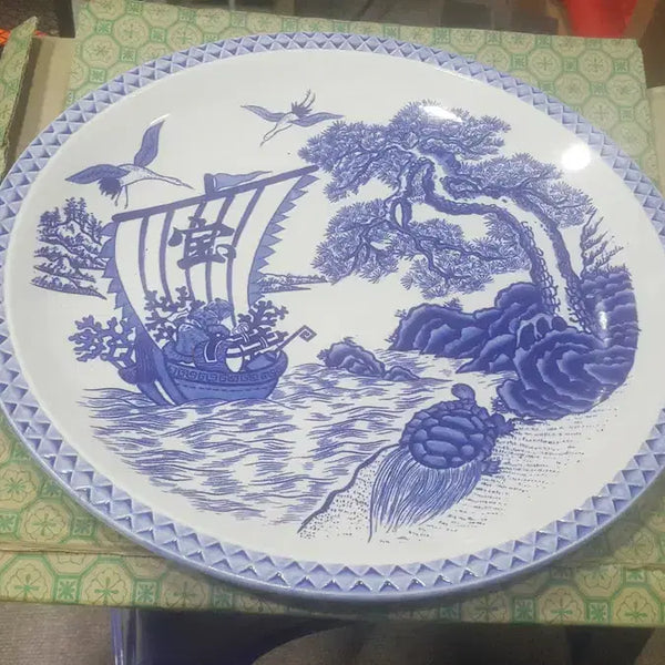 [BUNJANG] 1960s 33cm Japanese Plate / 1960 33 센티 미사용 일본 접시
