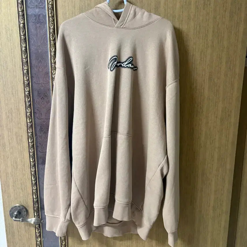 [BUNJANG] Nike Jordan Hooded Sweatshirt (XL, Beige, Oversized Fit) / [새상품/XL] 나이키 조던 후드티(오버핏)