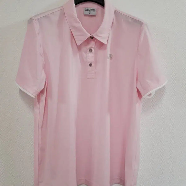 [BUNJANG] Skechers Performance Pink Short Sleeve Polo T-Shirt / 스키쳐스 퍼포먼스 핑크 반팔 카라티